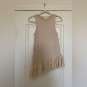 H&M Cream 2 Piece Skirt & Top with Fringe